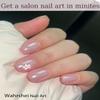 30-Piece Self-Adhesive UV Gel Nail Wraps, Glazed Donut White view 4