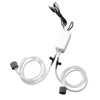 HEEPDD USB Aquarium Air Pump, Ultra-Quiet Portable Mini Oxygenator, White