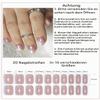 UV Nail Wraps, 20-Piece Pink Cat-Eye Semi-Cured Gel Stickers view 2