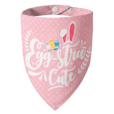 ICEMOOD 2-in-1 Easter Dog Bandana Egg-Stra Cute & Some Bunny Loves Me