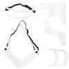 AMONIDA Beard Styling Template Set, Durable Plastic White Goatee Guide for Men's Beard and Hair Styling view 1