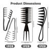 4-Piece Hair Comb Set for Volume, Gentle Detangling, and Salon Styling view 2