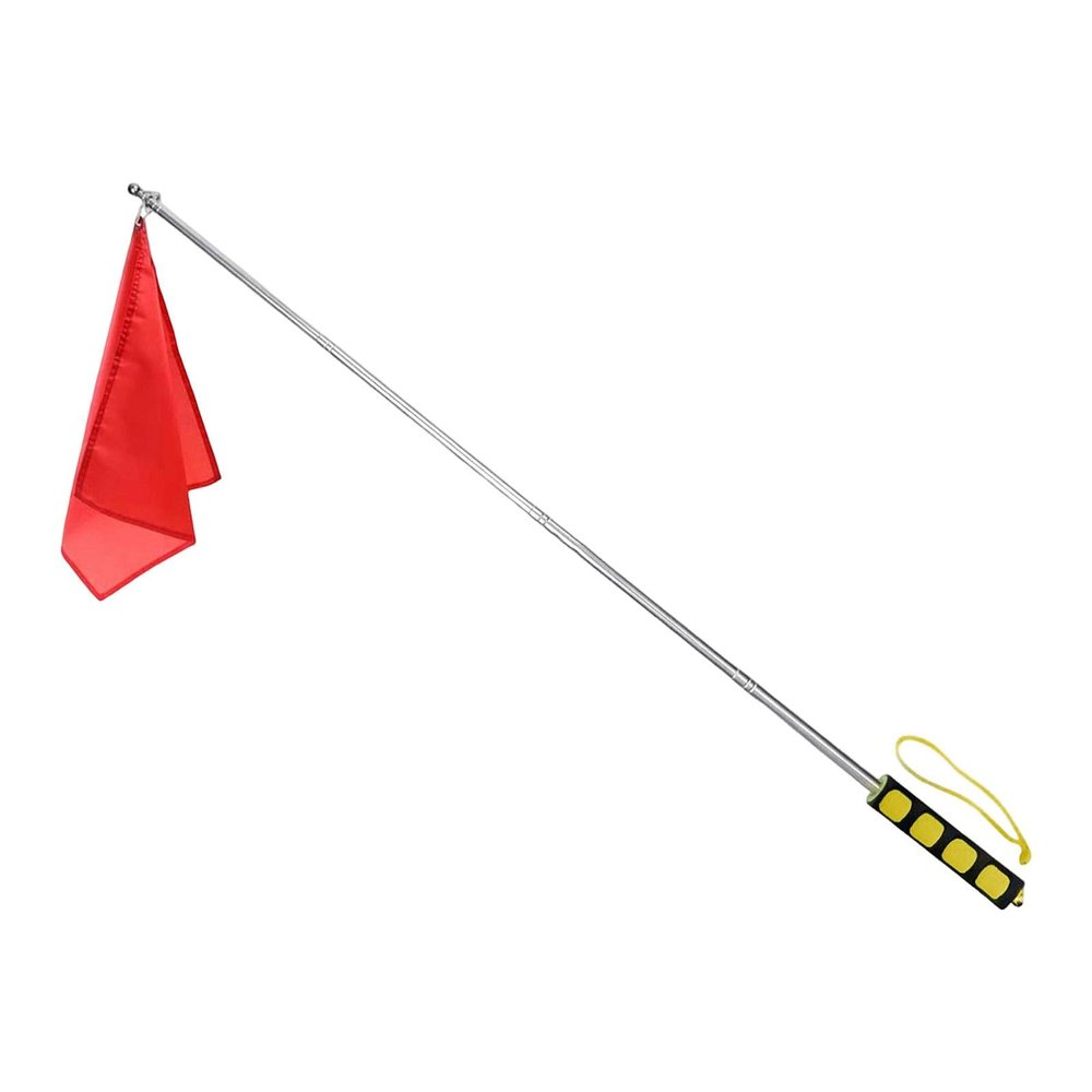 Folpus Equestrian Training Flag with Retractable Pole, Yellow Handle