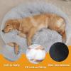 Mateju Round Plush Dog Bed, Light Gray, 50 cm view 2