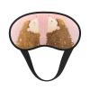Eye Mask with Hedgehog and Heart-Shaped Balloon Design, Black Trim, for Women and Men view 1