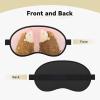 Eye Mask with Hedgehog and Heart-Shaped Balloon Design, Black Trim, for Women and Men view 2