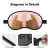Eye Mask with Hedgehog and Heart-Shaped Balloon Design, Black Trim, for Women and Men view 3