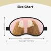 Eye Mask with Hedgehog and Heart-Shaped Balloon Design, Black Trim, for Women and Men view 4
