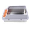 Fdit Extra-Large Stainless Steel Cat Litter Box, 23.62 x 15.75 x 7.87 in view 1
