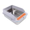 Fdit Extra-Large Stainless Steel Cat Litter Box, 23.62 x 15.75 x 7.87 in view 2