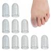 10 Big Toe Protectors, Soft Silicone Toe Caps, Transparent view 1