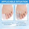 10 Big Toe Protectors, Soft Silicone Toe Caps, Transparent view 3