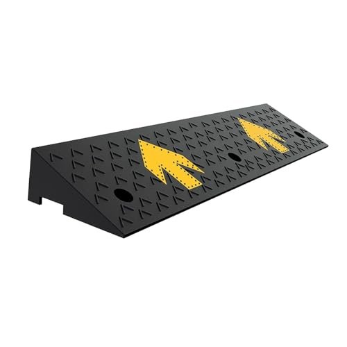 Heavy-Duty Rubber Threshold Ramp, 2,000 kg Capacity, 8 cm High, Black