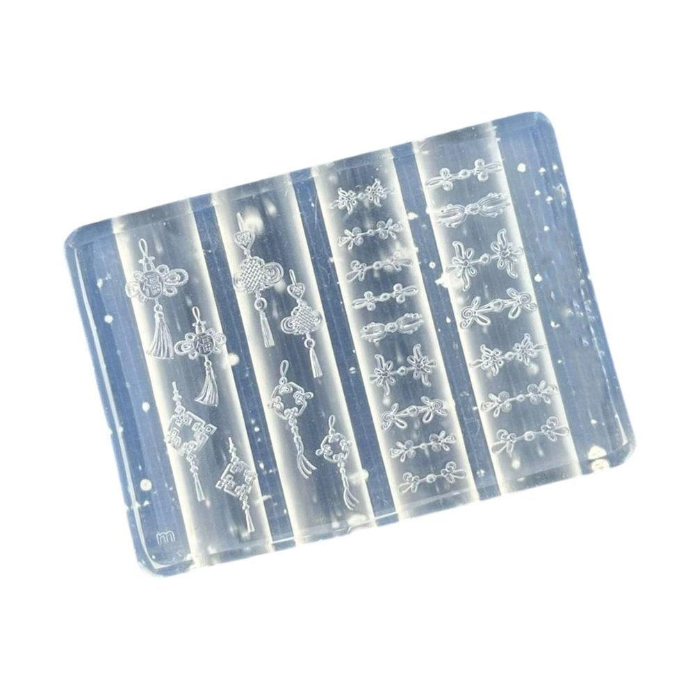 Reusable Chinese Knot Embossing Mold for Nail Art