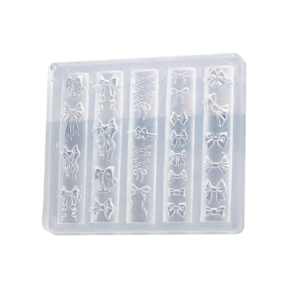 Reusable Soft Silicone Nail Mold Sets with Embossed Designs