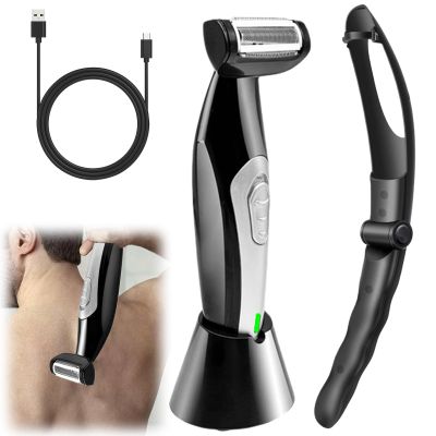 Electric Men's Back Shaver with Folding Extended Handle
