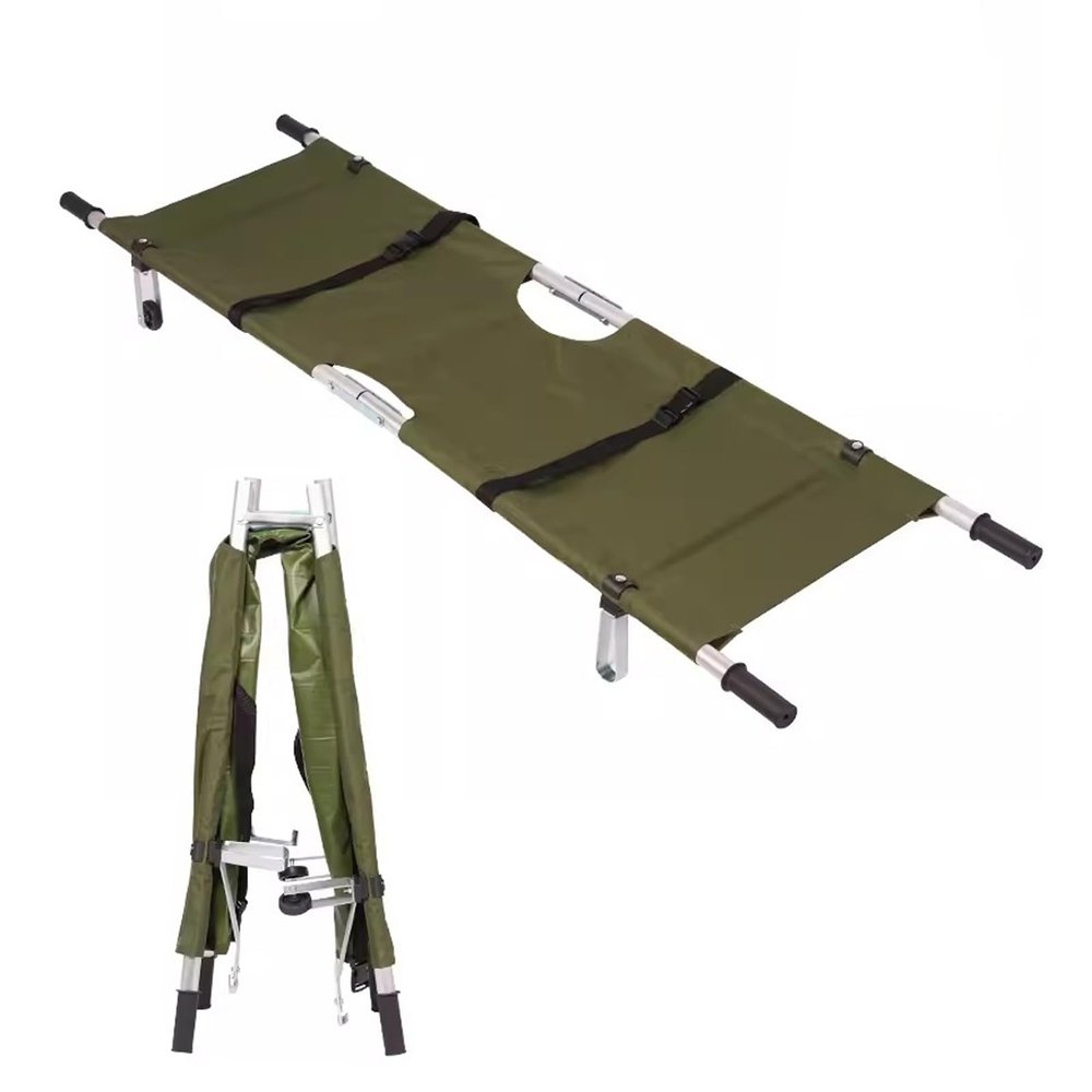 Sturdy, Foldable, Portable Emergency Stretcher with Multifunctional Handles