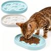 2-Pack Anti-Choking Cat Bowl, Dolphin Shaped Non-Slip Slow Feeder view 1
