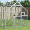Hommdiy Aluminum Aviary with Wire Mesh, Silver, 1.79 x 4 x 1.85 m view 2