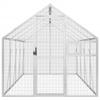 Hommdiy Aluminum Aviary with Wire Mesh, Silver, 1.79 x 4 x 1.85 m view 3