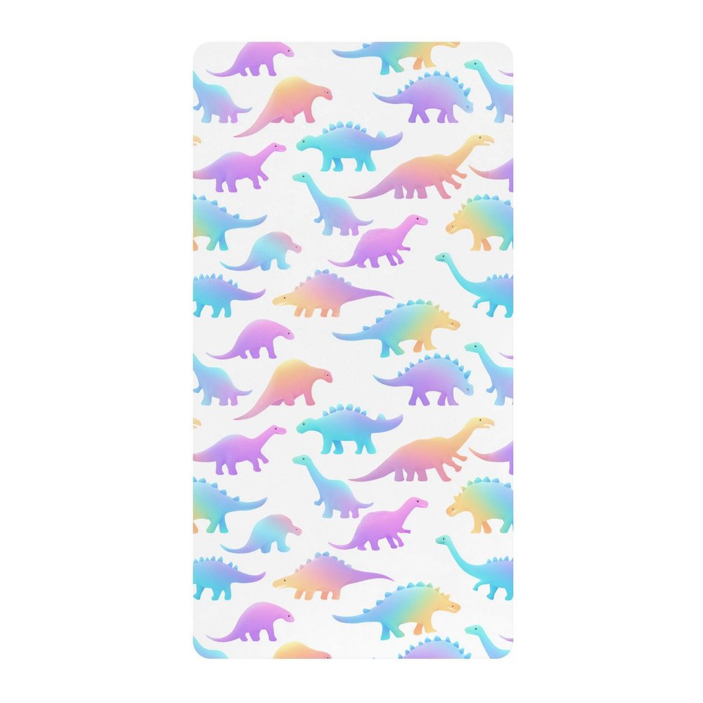 Cotton Baby Fitted Sheet, Dinosaur Cartoon Hologram, 1 Piece