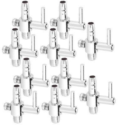 BOROCO Stainless Steel Airflow Control Valves, 10-Pack, for Aquarium Air Pumps