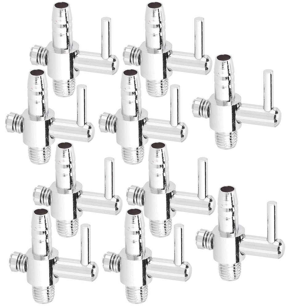 BOROCO Stainless Steel Airflow Control Valves, 10-Pack, for Aquarium Air Pumps