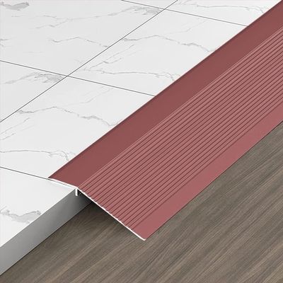 Floor Transition Strip, Wood-to-Tile, Self-Adhesive Aluminum Threshold Reducer for Exterior Doors (3.90 cm/35 in)