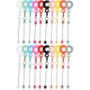 Onchdbfhuu DIY Beaded Cup Charm Tumbler Straw Charm Blanks, 20-Piece Bead Pendant Adapter Set view 1