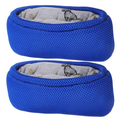 Crutch Underarm Pads, 1 Pair, Blue, Cotton and Foam