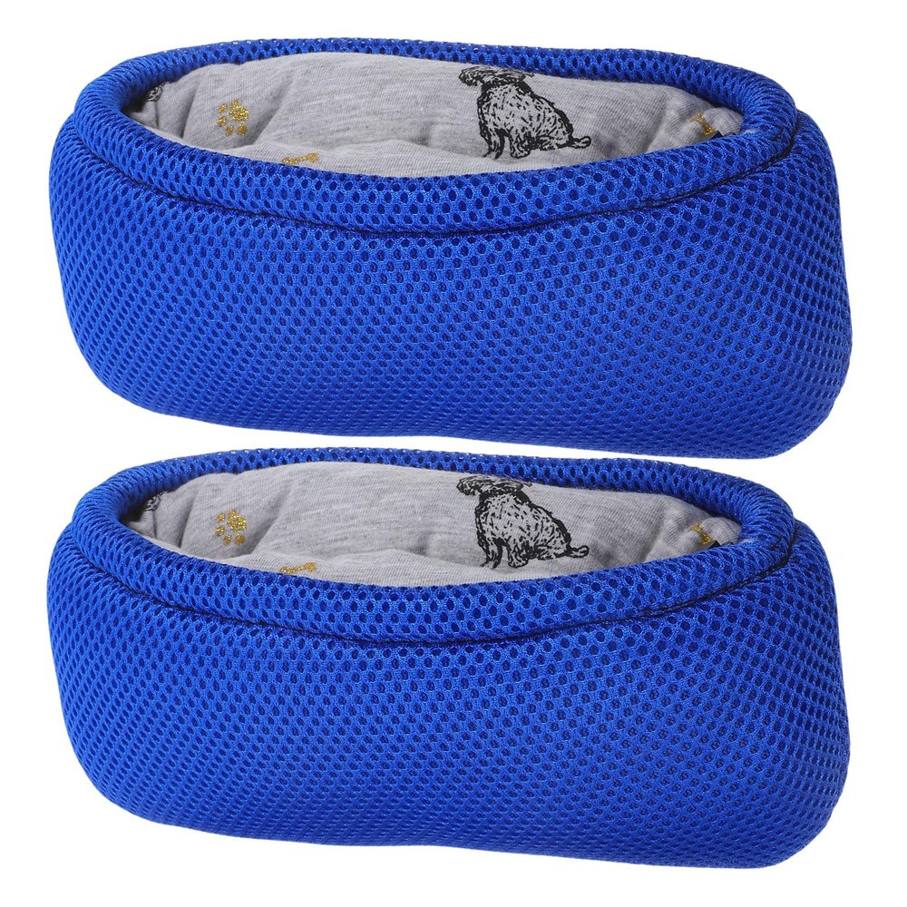 Crutch Underarm Pads, 1 Pair, Blue, Cotton and Foam