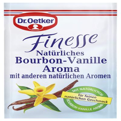 Dr. Oetker Finesse Natural Bourbon Vanilla Flavor, 22-Pack, Vegan, 22 x 10 g