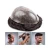 Men’s Replacement Hair System, Thin Skin, Injection, PU, All-Poly Base, Indian Human Hair, Fine Hairline (5 x 7) view 3