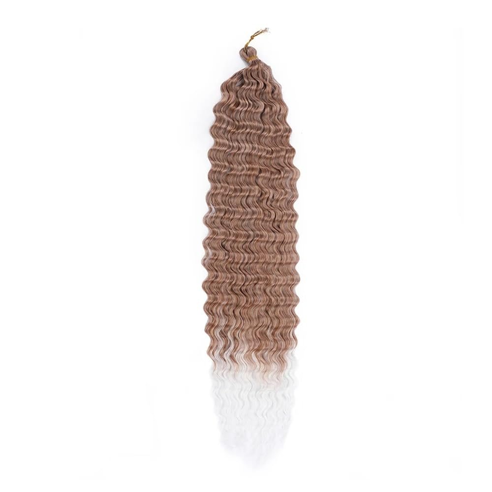 Curly Ocean Wave Crochet Synthetic Hair, 22-Inch Deep Braids, Wet and Wavy Braids for Black Women (T30-60)