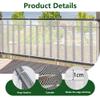 Retractable Stair Safety Net 93 x 380 cm, No Drilling, Reinforced, for Dogs and Cats view 3