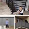 Stair Safety Net 97 x 190 cm, No Drilling, Thickened, Adjustable, Sturdy, for Dogs and Cats, Safety Barrier for Stairs and Doors, Black view 2