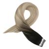 14–24-Inch Tape-In Human Hair Extensions, 20-Piece Brazilian Straight Remy Natural Invisible Seamless Hair for Daily Use (1B-18-60, 20 Inch) view 1