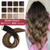 14–24-Inch Tape-In Human Hair Extensions, 20-Piece Brazilian Straight Remy Natural Invisible Seamless Hair for Daily Use (1B-18-60, 20 Inch) view 2
