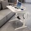 Mobile Solid Wood Laptop Desk, White, 60 x 46 x 70 cm view 1