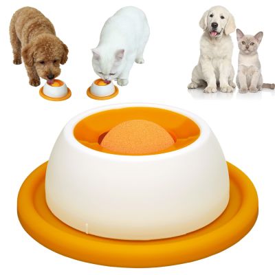 Dog Lick Toy with Rotating Ball and Suction Cup
