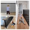 Safety Net 115 x 490 cm, No Drilling, Adjustable Stair and Balcony Railing Net, Black view 2