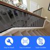 Safety Net 115 x 490 cm, No Drilling, Adjustable Stair and Balcony Railing Net, Black view 3