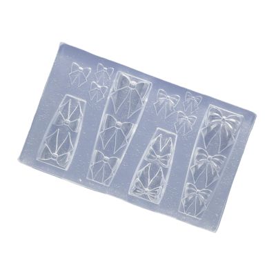 2 Clear Silicone Bowknot Molds for Nail Art, Jewelry and Decoration