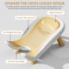 Baby Sink Bathtub with Suction Cups, Portable with Folding Legs, Yellow view 4