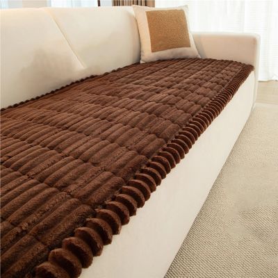 Thick Non-Slip, Scratch-Resistant Sofa Cover for 2- and 4-Seater Sofas, Dark Brown (31.5 x 82.7 in)