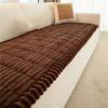 Thick Non-Slip, Scratch-Resistant Sofa Cover for 2- and 4-Seater Sofas, Dark Brown (31.5 x 82.7 in) view 1
