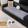 Thick Non-Slip, Scratch-Resistant Sofa Cover for 2- and 4-Seater Sofas, Dark Brown (31.5 x 82.7 in) view 4
