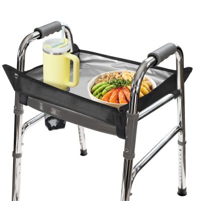 Rollator Tray with Cup Holder, Foldable Oxford Fabric