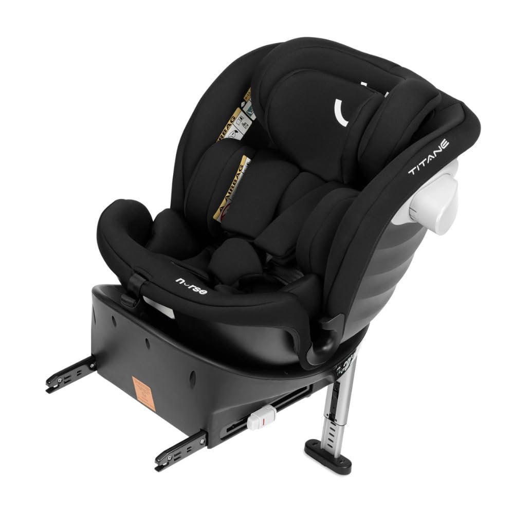 Nurse Titane i-Size Car Seat, 40–150 cm, 360° Rotating, ISOFIX, Black