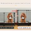 Dog Crate with Storage Bar, Crate Tray, Removable DIY Fence, Two Colors, Suitable for Kittens and Puppies (White 61x75x39 cm) view 2
